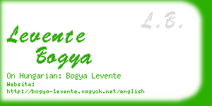 levente bogya business card